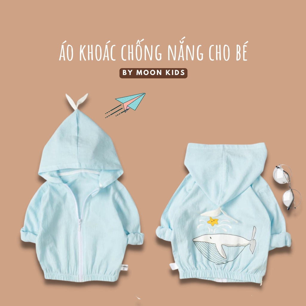 Áo Khoác Chống Nắng Cho Bé Hình Cá Voi Dễ Thương - Moon kids fashion