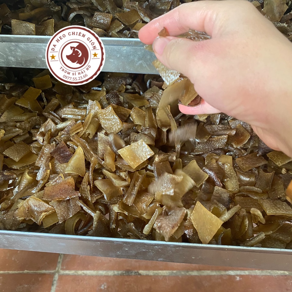 Da heo khô về tự chiên,rán chế biến 1kg
