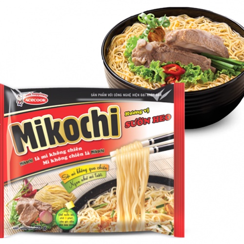 Mì không chiên Mikochi sườn heo gói 80g