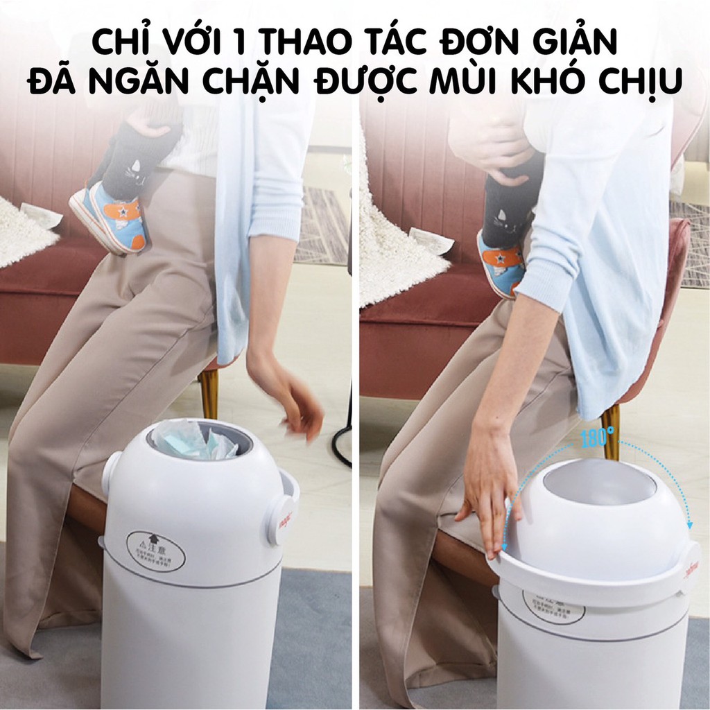 [Chính hãng] Thùng rác xử lý tã bỉm cho bé - Tạo không gian trong lành cho mẹ và bé