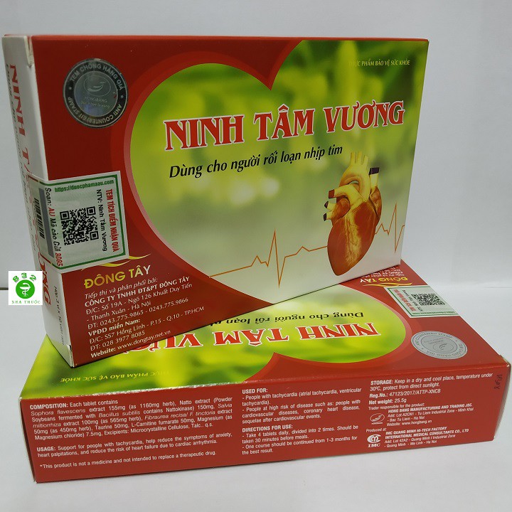 NINH TÂM VƯƠNG - dùng cho người rối loạn nhịp tim