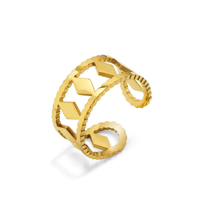 Nhẫn Nữ Hoa Văn Bản To Titan Ko Han Rỉ TT 3787