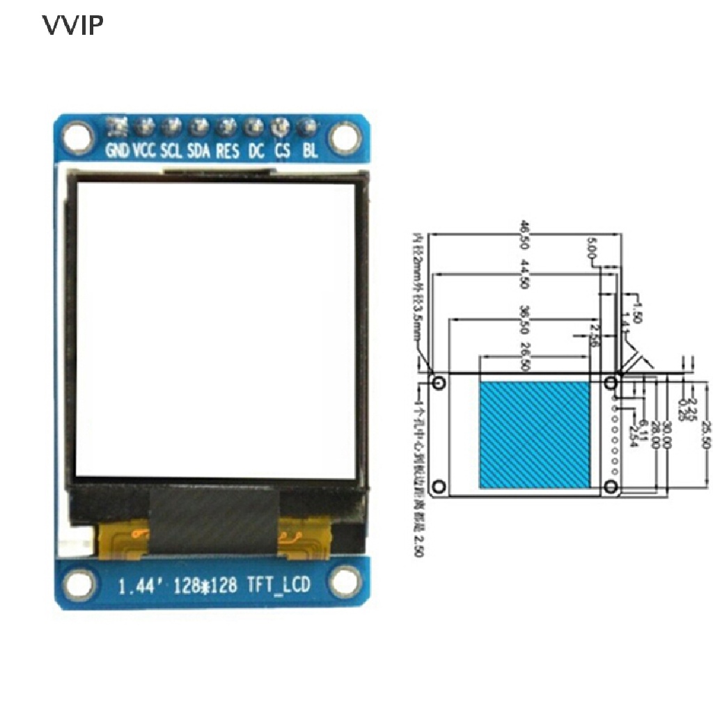 Mô Đun Hiển Thị Màn Hình Lcd Tft 1.44 "128X128 65k Spi St7735 Oled Cho Arduino Jelly