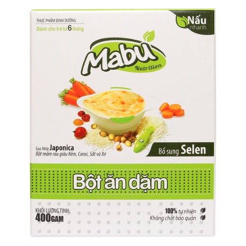 Bột ăn dặm Mabu giàu Selen và Khoáng chất 400g ( Từ 6 tháng tuổi )