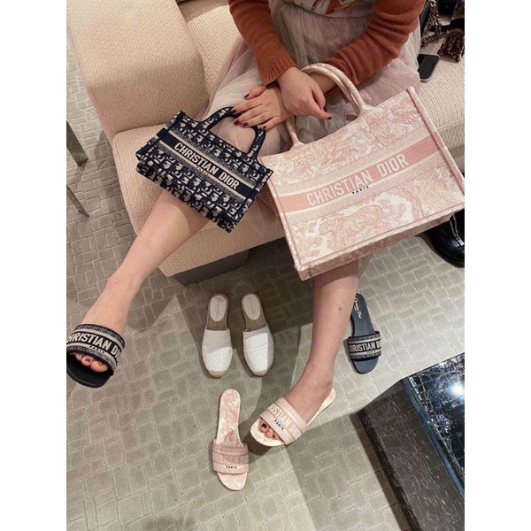 Túi Dior Hồng book tote du lịch size 36