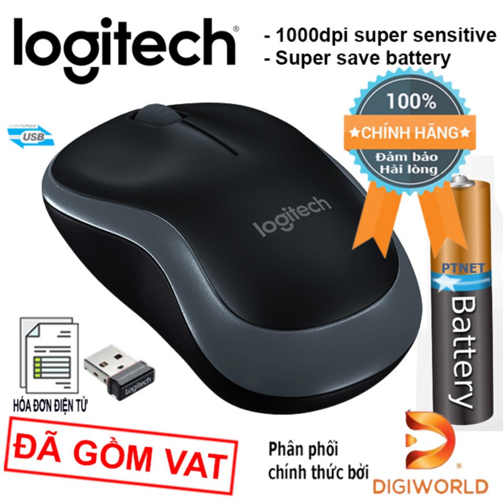 Chuột không dây LOGITECH B170 (Đen)