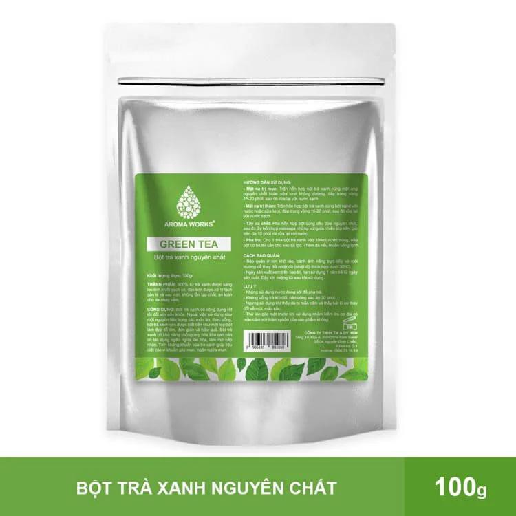 Bột Trà Xanh Nguyên Chất Aroma Works Green Tea Powder