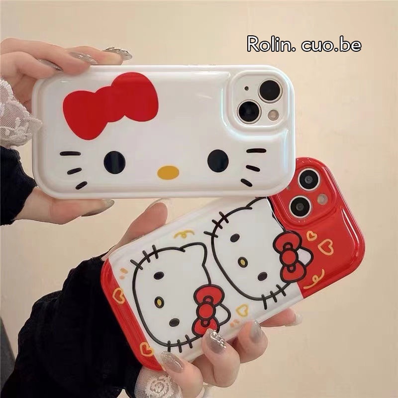 Ốp Điện Thoại Hình Hello Kitty Cho iPhone 14 Pro Max 14 Plus 13 Pro Max 12 Pro Max 11 Pro Max 7 8 Plus SE 2020 Xs Max XR