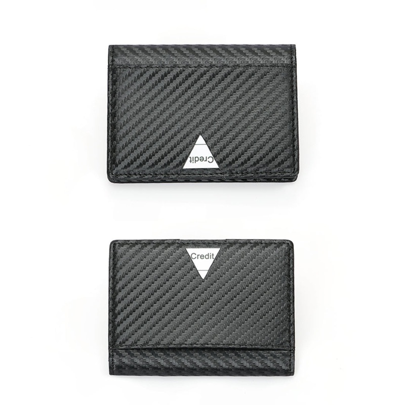 Ví Đựng Tiền Chống Trộm RFID Bằng Sợi Carbon Cổ Điển Cho Nam