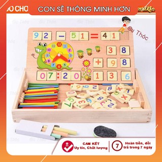 Đồ Chơi Toán Học Có Chữ Số , Que Tính, Bảng Viết Bằng Gỗ An Toàn Cho Trẻ