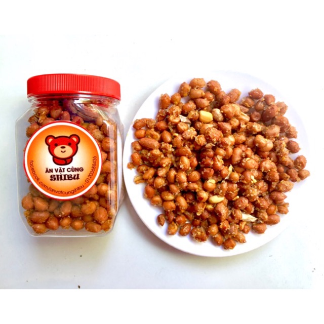 Đậu phộng rang mắm tỏi (200g) - Ăn vặt cùng Shibu