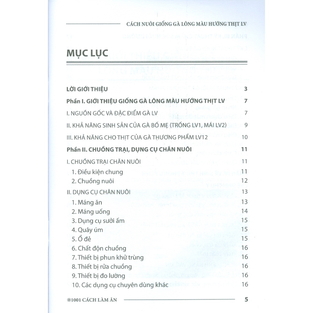 Sách - Cách Nuôi Giống Gà Lông Màu Hướng Thịt LV