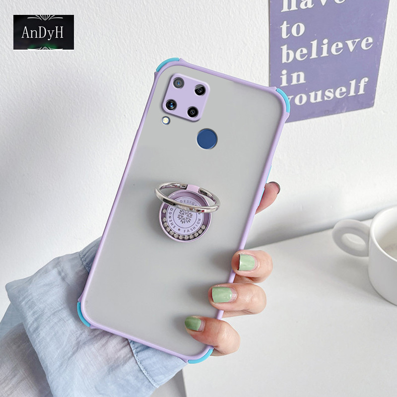 Ốp Lưng Chống Sốc 4 Lớp Có Giá Đỡ Hình Tròn Cho Oppo Realme C12 C15 Narz 20 Nrz 30a | BigBuy360 - bigbuy360.vn