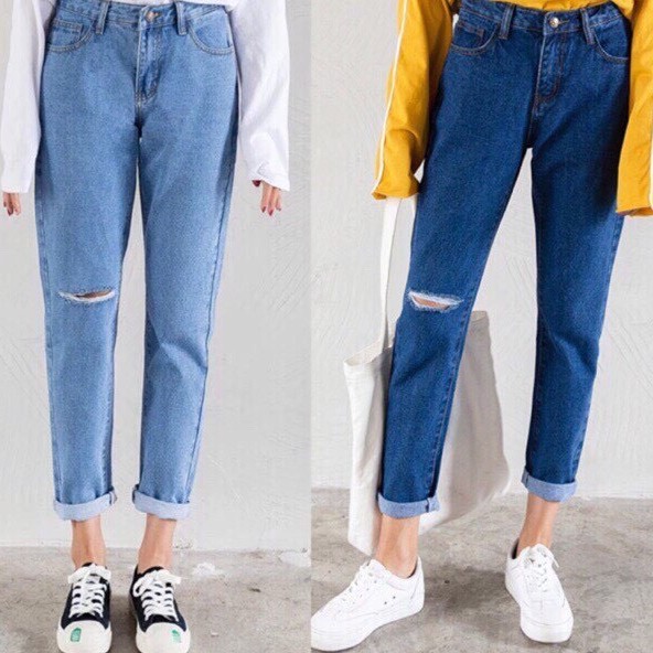quần jean rách một bên 131