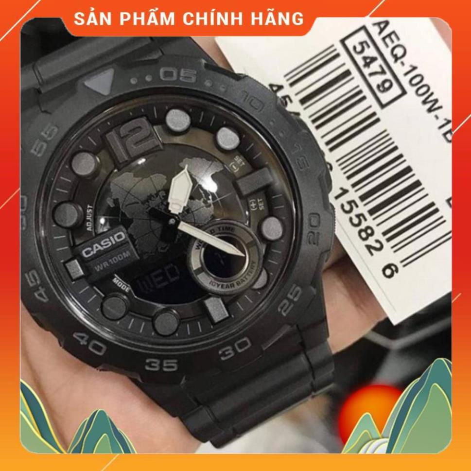Đồng Hồ Nam Casio Dây Nhựa Trẻ Trung AEQ-100W-1BVDF Chính Hãng