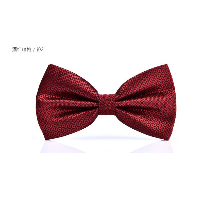 Cà Vạt Nơ Hai Lớp Họa Tiết Sọc Caro Đen Đỏ Phong Cách Hàn Quốc Thời Trang Cho Nam Và Nữ