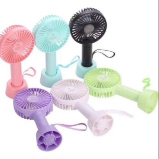 Quạt cầm tay, quat mini tích điện, 3 tốc độ, có đế để bàn