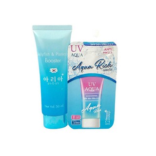 Serum vi tảo biển dưỡng da thái lan 50ml, tặng kem chống nắng aqua rich - toli