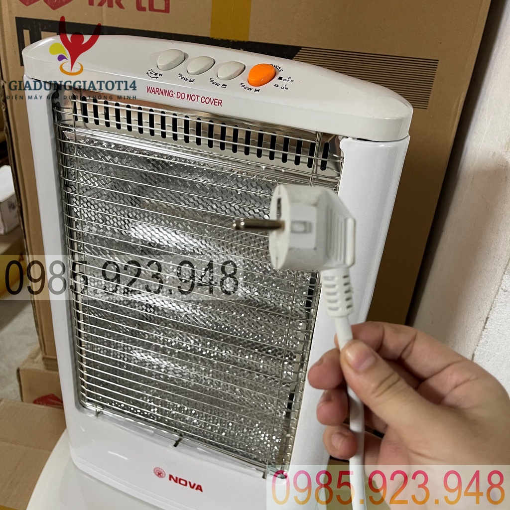 uạt sưởi Nova l 2 bóng-3 bóng halogen hàng chính hãng tự ngắt điện, làm ấm nhanh, an toàn - tiết kiệm khi dùng, BH 24T