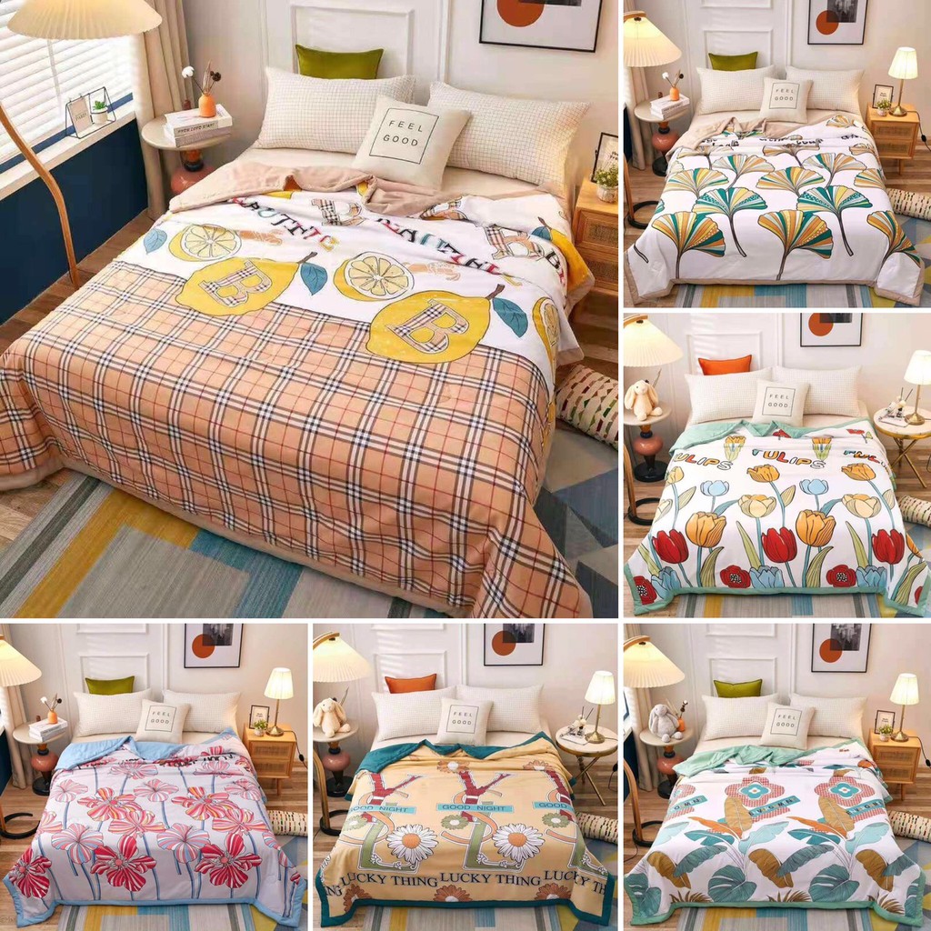 Chăn Cotton Đũi Zaza Home M2T bedding chăn hè nhập khẩu mềm mịn mát kich thước 2m x 2m2