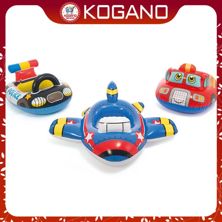 Phao bơi chống lật cho bé KOGANO xỏ chân an toàn cho trẻ em hình ô tô, máy bay, xe công trình đáng yêu SS-001100