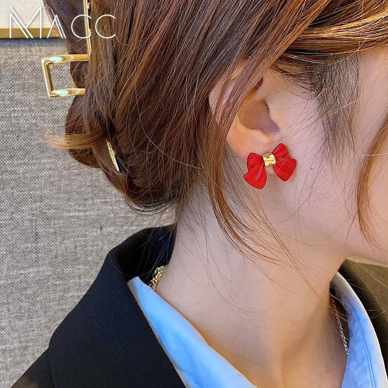 Khuyên Tai Nơ Đen Phong Cách Hàn Quốc Cổ Điển Dành Cho Nữ