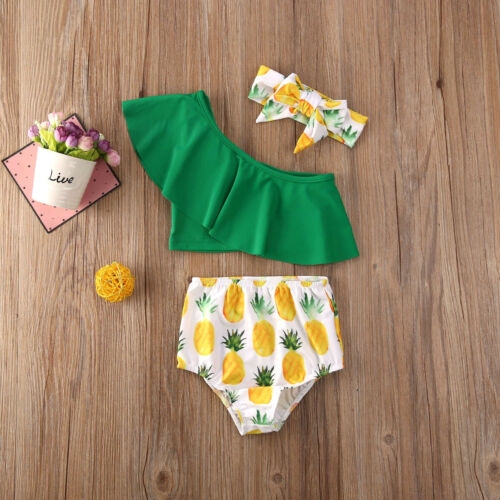 Bộ Đồ Bơi Bikini 2 Mảnh+Băng Đô Cho Bé Gái