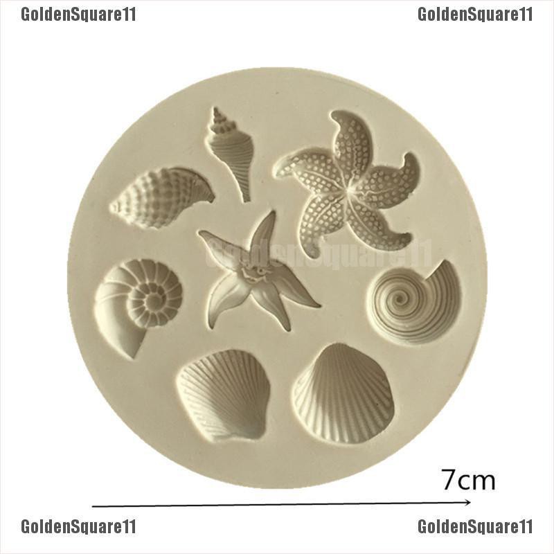 Khuôn Silicone Tạo Hình Làm Bánh Kẹo Hình Vỏ Sò Sinh Học