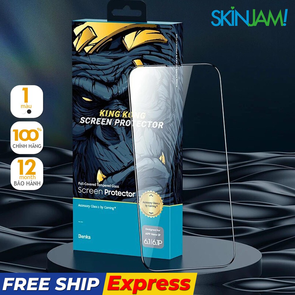 Kính Cường Lực Full Màn Hình Benks Kingkong Screen Protector iP 12 | 12Pro | 12Promax | 13 | 13Pro | 13Promax