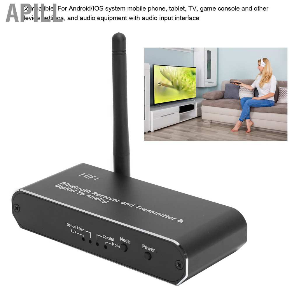 Apill Coaxial Converter Wireless Digital DAC to Analog Audio Adapter with Bluetooth Receiver D09