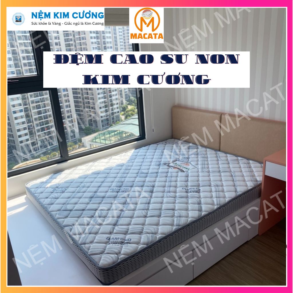 Nệm cao su non chính hãng đệm Kim Cương chất lượng tốt giá rẻ bảo hành 10 năm toàn quốc - CS1001