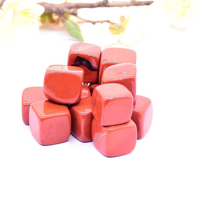 Viên đá thanh tẩy Red Jasper C13 vuông phong thủy chơi tarot