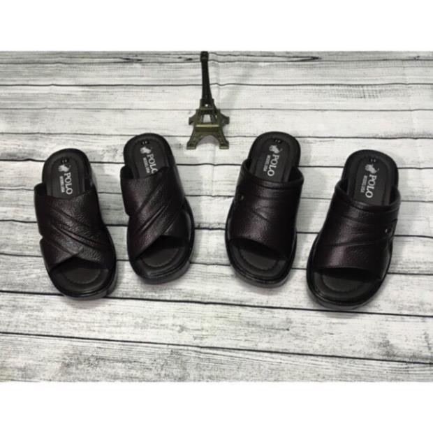 (ẢNH THẬT)Dép da bò 100% đế cao SƠN HÀ Cao cấp 2020 new :
