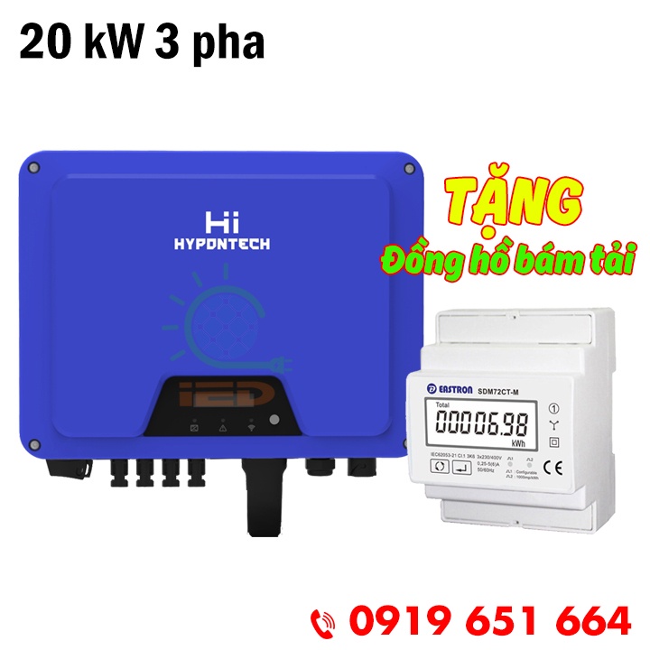 Biến tần hòa lưới bám tải HYPONTECH 20 kW 3 pha HPT-20000 (Ứng dụng theo dõi có Tiếng Việt) - biến tần inverter on grid
