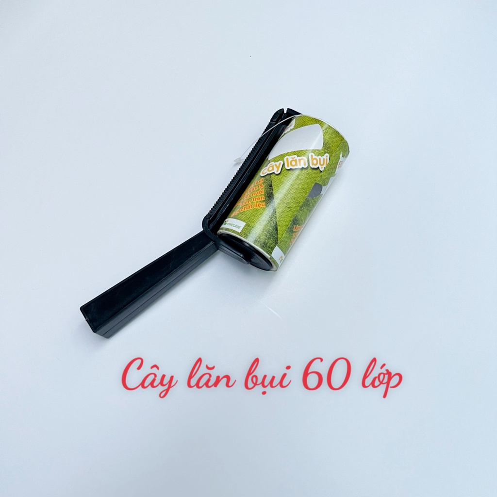 Cây lăn bụi 60 lớp đa năng (làm sạch bụi bẩn, lông thú, tóc, .... trên quần áo, ga giường, ghế sofa, nệm xe hơi,.....)