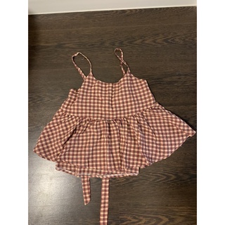 Thanh lý pass used áo dây caro babydoll hở lưng
