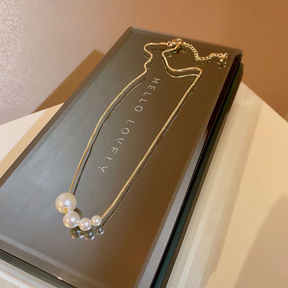 Vòng cổ choker đính hạt ngọc trai nhân tạo sang trọng thời trang phong cách Hàn Quốc cho nữ
