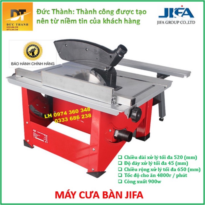 Chính hãng Máy cưa bàn JIFA. Bảo hành 12 tháng.