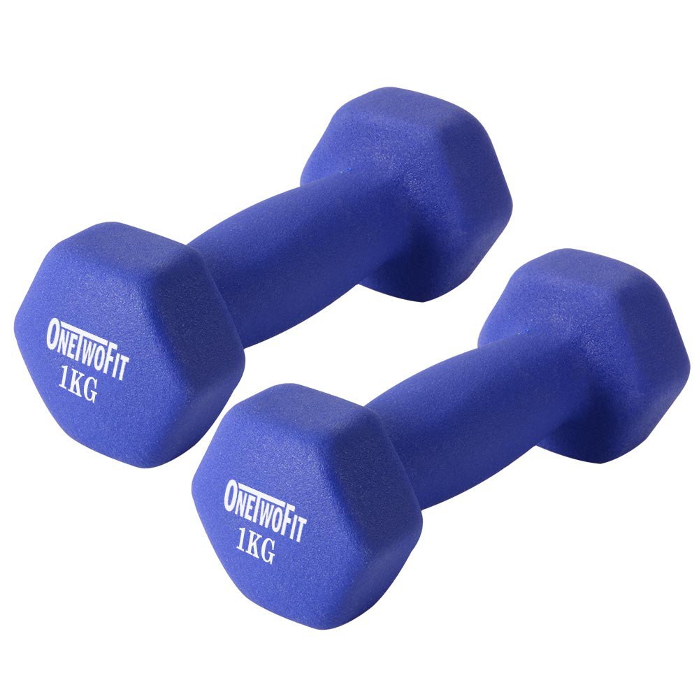 OneTwoFit tạ tay 1kg Neoprene tạ Dumbbell bộ 2 tạ tay