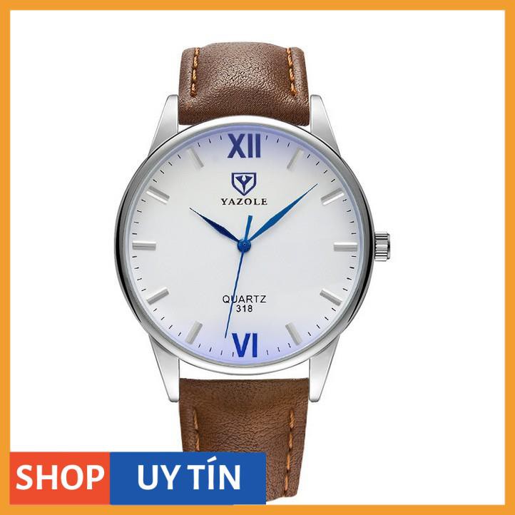[Hàng Cao Cấp] Đồng hồ nam Yazole ms047 size 40mm dây da | BigBuy360 - bigbuy360.vn