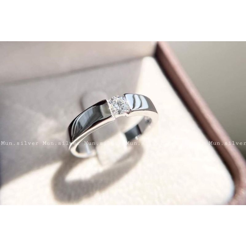 Nhẫn đôi 1 viên đá chủ- miễn phí khắc chữ theo yêu cầu