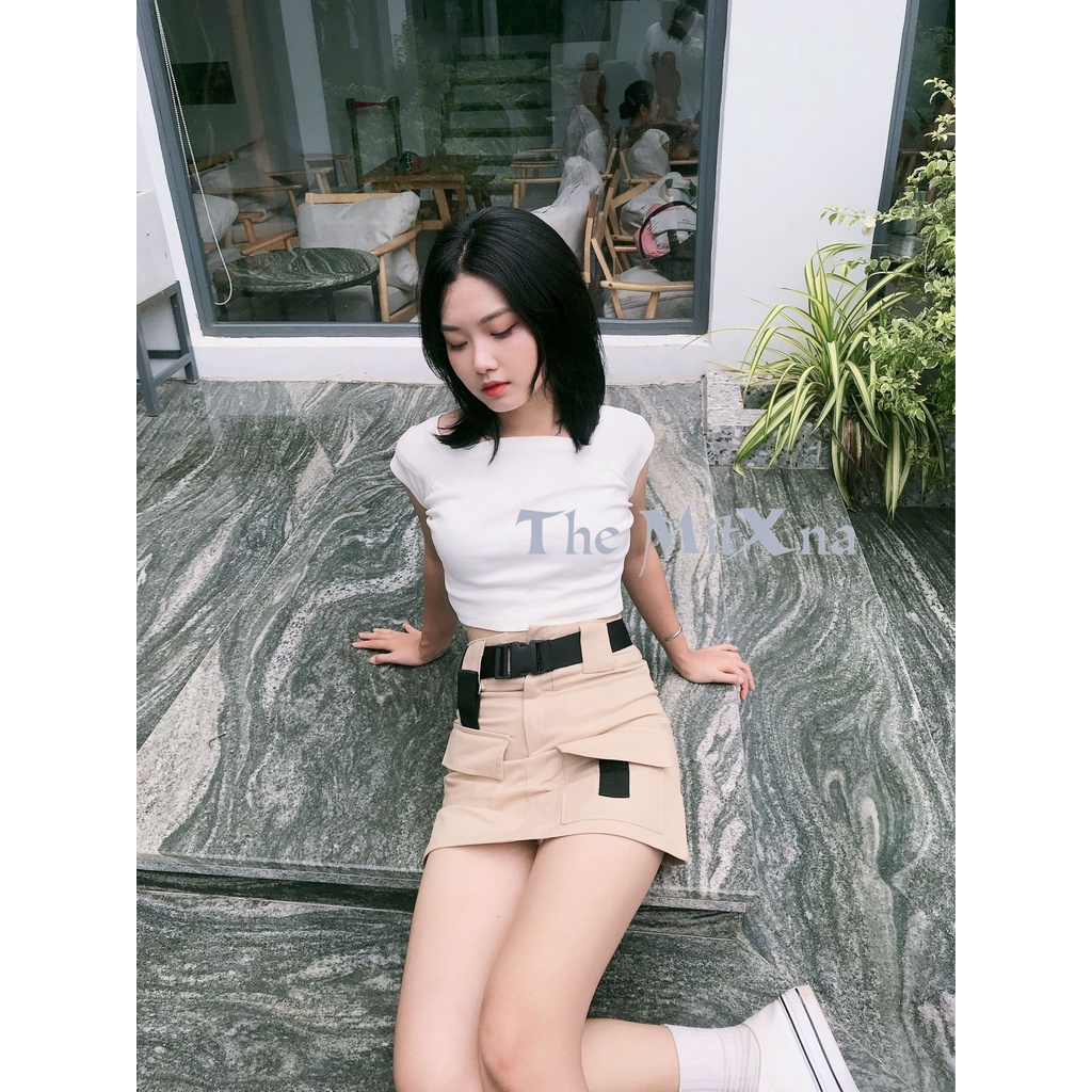 Chân váy ôm phối túi cá tính kaki co giãn, tặng kèm dây nịch - ảnh thật mẫu Shop chụp | BigBuy360 - bigbuy360.vn