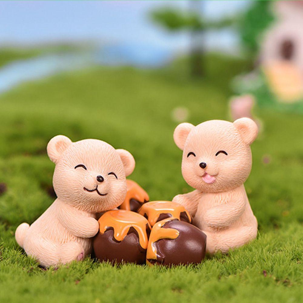 MOCHO Đồ trang trí Chú Gấu Và Quả Cầu Tuyết Mini Dễ Thương Dùng Trang Trí Tiểu Cảnh