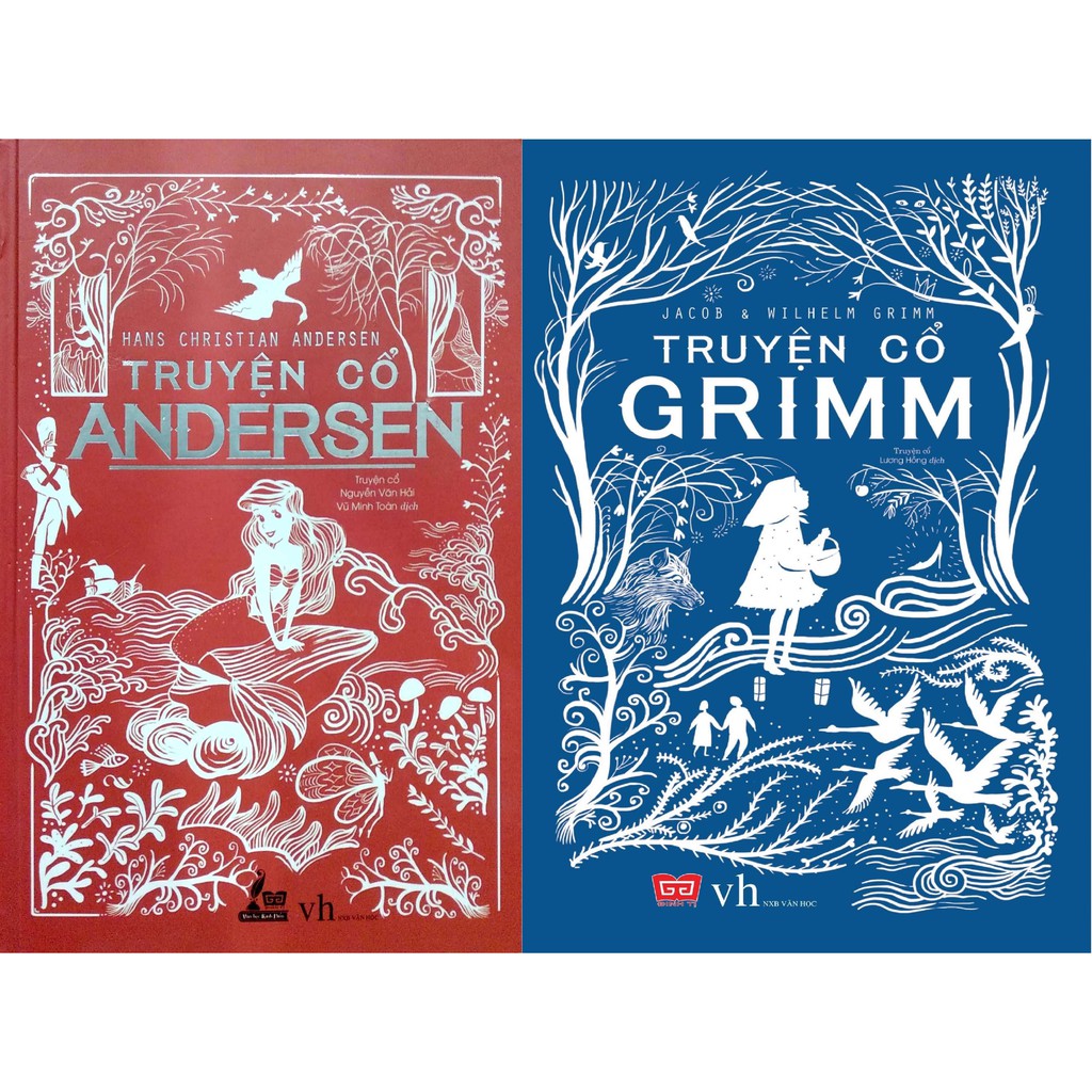 Sách xịn - Combo 2 cuốn truyện cổ tích: Truyện Cổ Andersen + Truyện Cổ Grimm