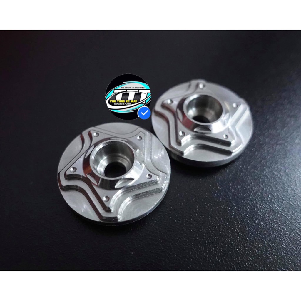 Gù tay lái titanium gr5 xanh tím xanh lục bảo