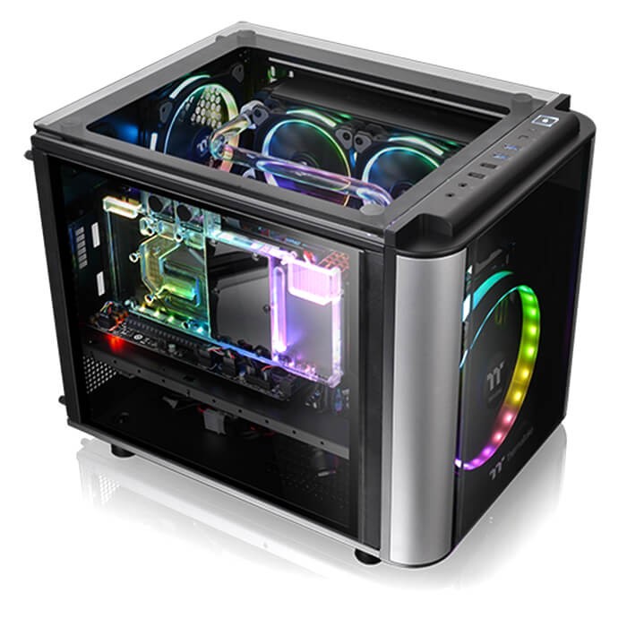 Vỏ Case Máy Tính Thermaltake Level 20 VT Tempered Glass CA-1L2-00S1WN-00 Micro ATX - Hàng Chính Hãng