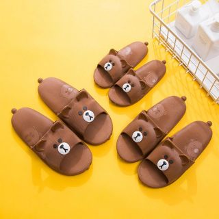 Dép gấu mềm trẻ em người lớn