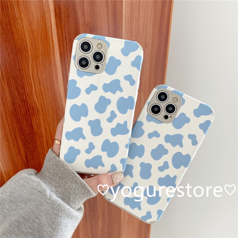 Fashion Skin Blue Cow Pattern Personality Protection Soft Phone Case Cover for Vivo V20Pro Y12S Y20 Y20I Y20S Y70S X50 Y50 Y30 Y19 S1Pro S1 Z1Pro Y17 Y15 Y12 Y11 V15 V11I V9 Y85 Y91C