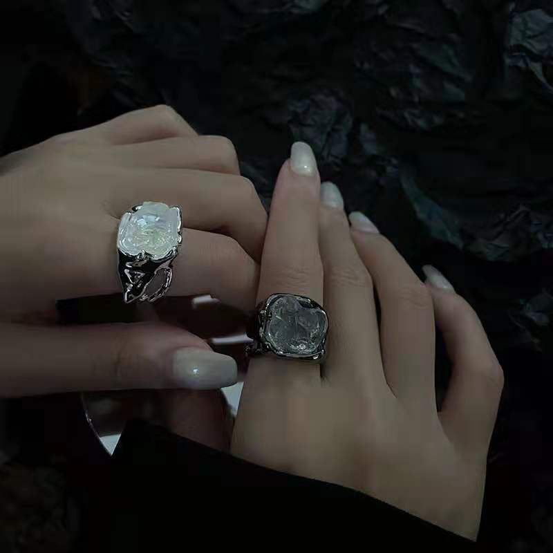 Bán Chạy!Nhẫn Hở Kiểu Dáng Thời Trang Dành Cho NữF &amp; X Nhẫn Hở Đính Đá Pha Lê Thiết Kế Tinh Tế Cao Cấp Thiết Kế Đơn Giản Dễ Phối Đồ