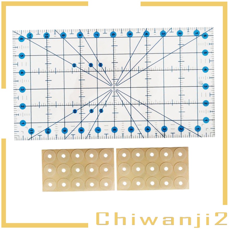 Thước Đo Hình Chữ Nhật Bằng Acrylic Trong Suốt 6.5x12in Chiwanji2